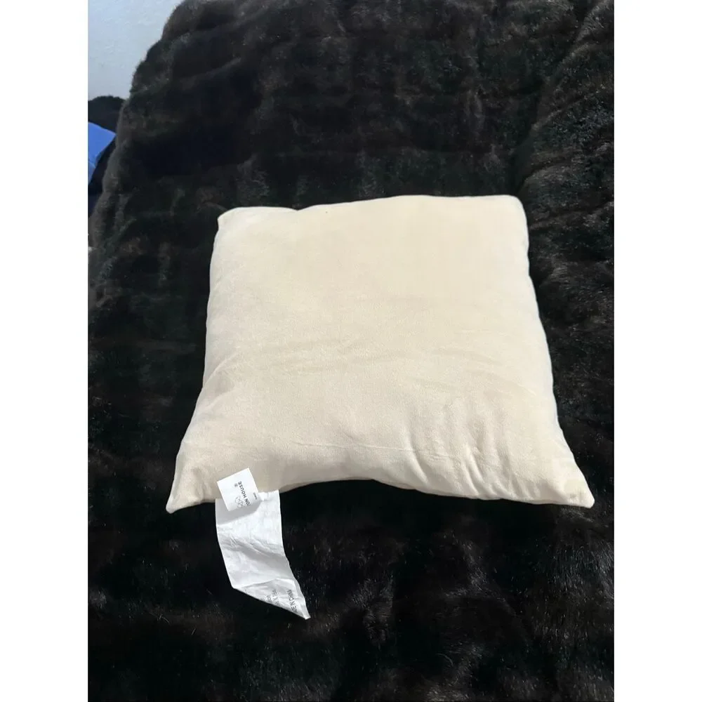 Aldi Kirkton House Game Day Pillow 16 X 16 White W/ Brown & black